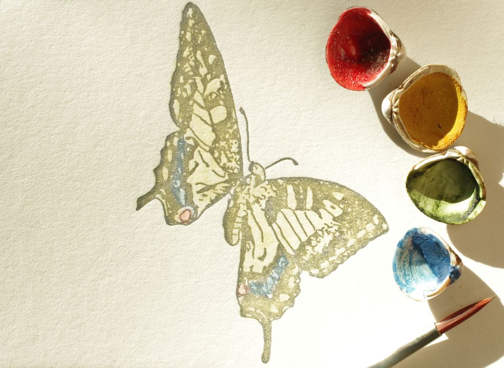 Letterpress handcoloriert