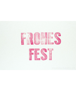 Letterpress Postkarte frohes fest