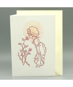 Letterpresskarte Rosenduft