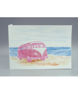 VW-Bus am Meer
