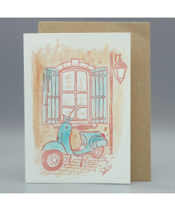 Letterpress Vespa