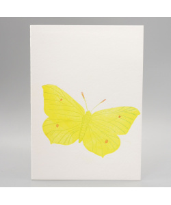 Letterpress Karte Zitronenfalter