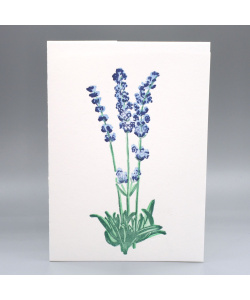 Letterpress Karte Lavendel