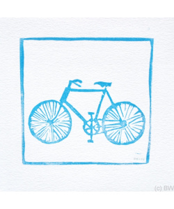 quadratische Karte Velo blau QuadroLino Karte veloblau