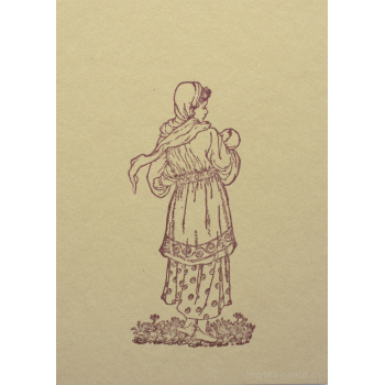 Eco-Postcard Mutter mit Kind