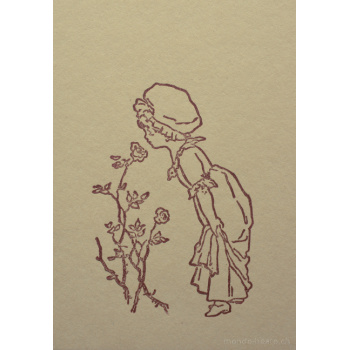 Eco-Postcard Kind mit Rose