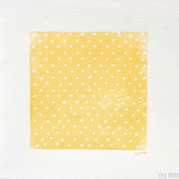 Linoldruck Karte Orange