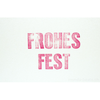 Letterpress Postkarte frohes fest