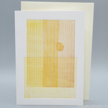 Letterpresskarte Sonnenaufgang