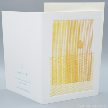 Letterpresskarte Sonnenaufgang