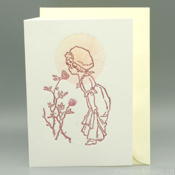 Letterpresskarte Rosenduft