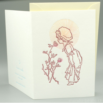 Letterpresskarte Rosenduft