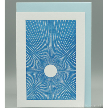 Letterpress Karte Luce