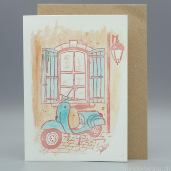 Letterpress Vespa