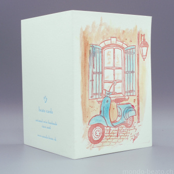 Letterpress Vespa