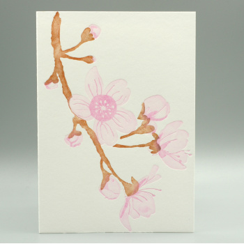 Letterpress Karte Sakura