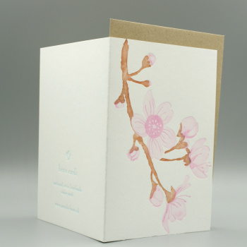 Letterpress Karte Sakura