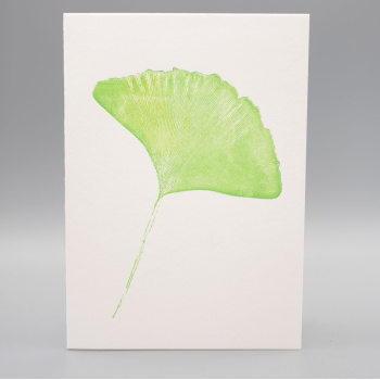 Letterpress Card Ginkgo
