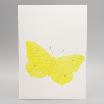 Letterpress Karte Zitronenfalter