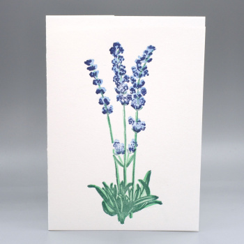 Letterpress Karte Lavendel