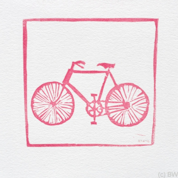 QuadroLino Karte Fahrrad rot