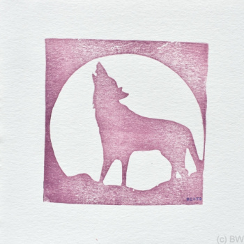 Quadro Karte Wolf